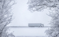 semi on wintry road