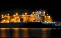 LNG Tanker at night
