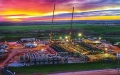 Frac spread at sunrise