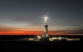 drilling rig at sunset