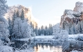 winter image with mountains