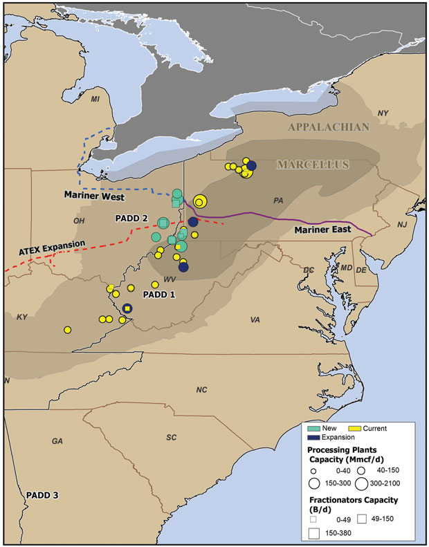 NGL Production Drives Infrastructure Projects In Marcellus/Utica Plays