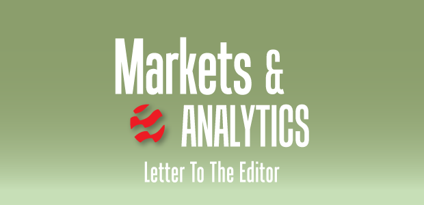 Markets & Analytics: Letter To The Editor