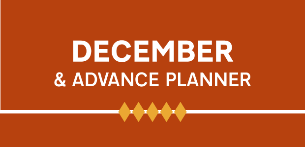 December & Advance Planner