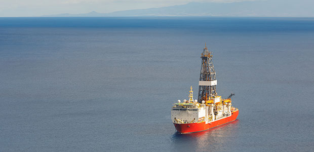 Drillship at Sea