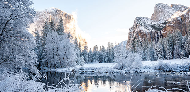 winter image with mountains