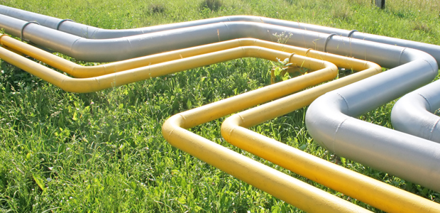 natural gas pipeline in grass