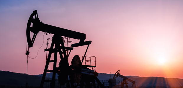 pumpjacks at sunset