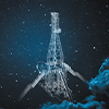 drilling rig in clouds